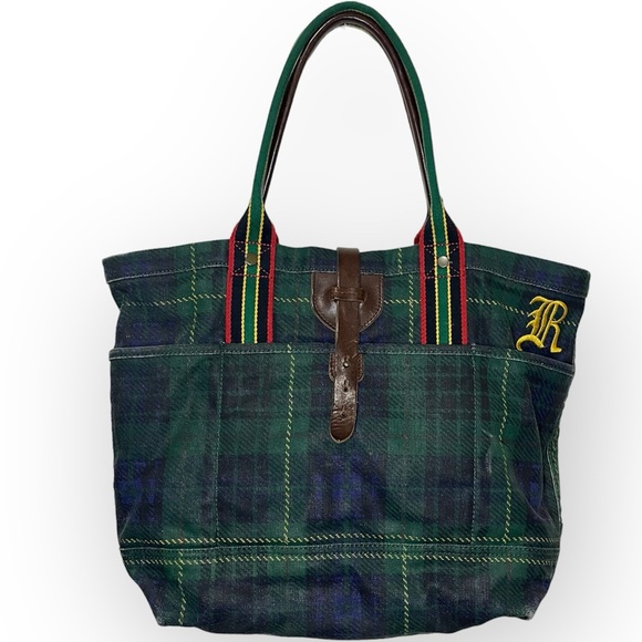 Ralph Lauren Handbags - Ralph Lauren Rugby Tartan Blackwatch Plaid Tote Bag